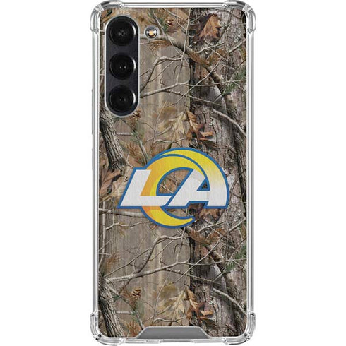NFL Los Angeles Rams Realtree AP Camo Galaxy S24 FE Clear Case